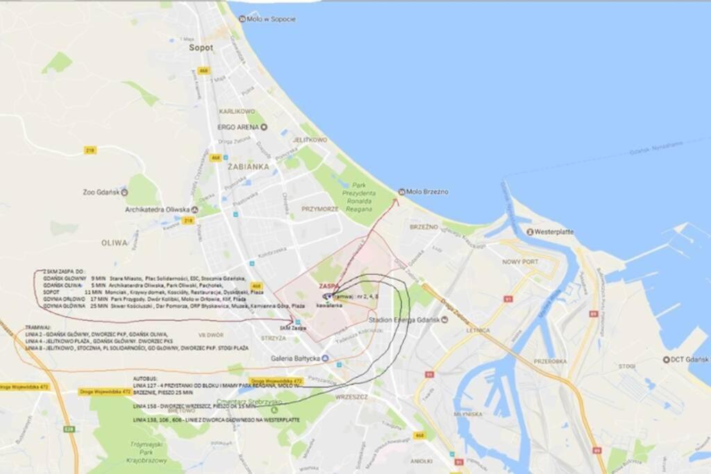 Kawalerka Gdansk Zaspa Εξωτερικό φωτογραφία